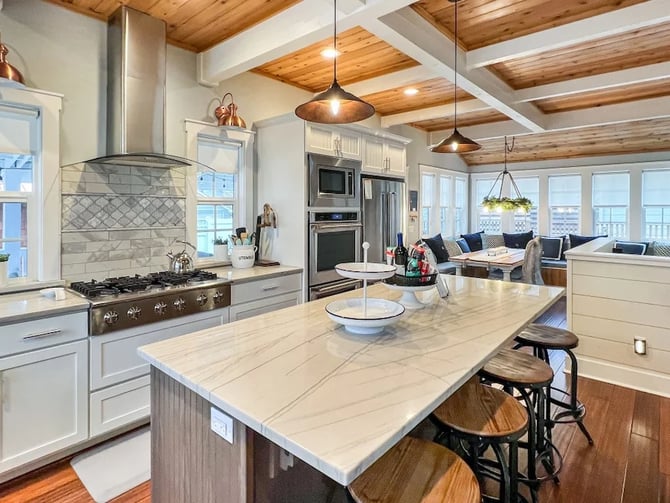 Chef's kitchen at Picket Fences, downtown Coeur d'Alene